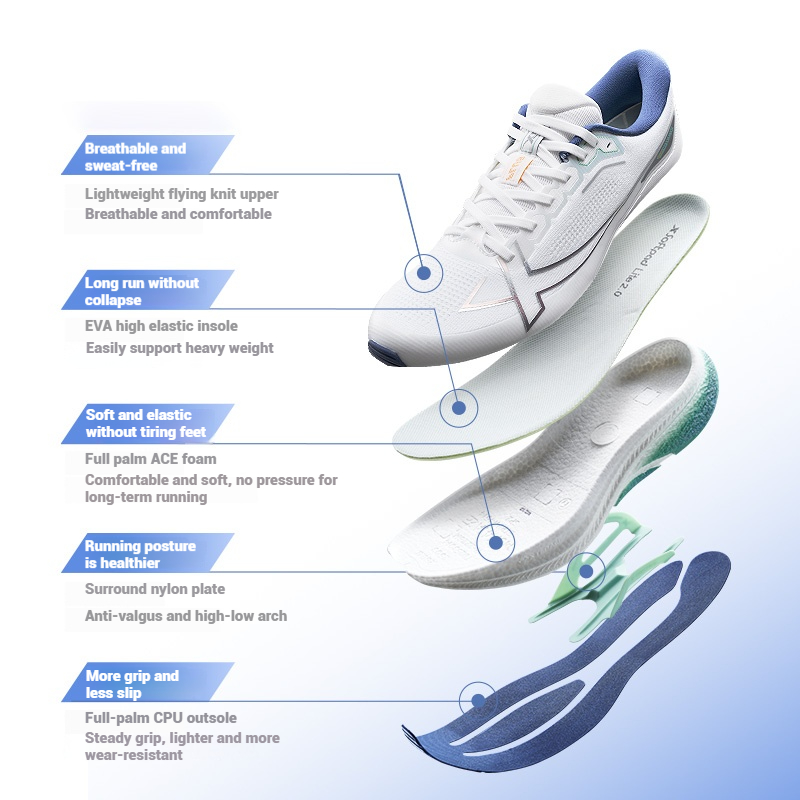 Xtep 2000 km Plus Scarpe da co - Reflective Night Running Shoes recensione e prezzo